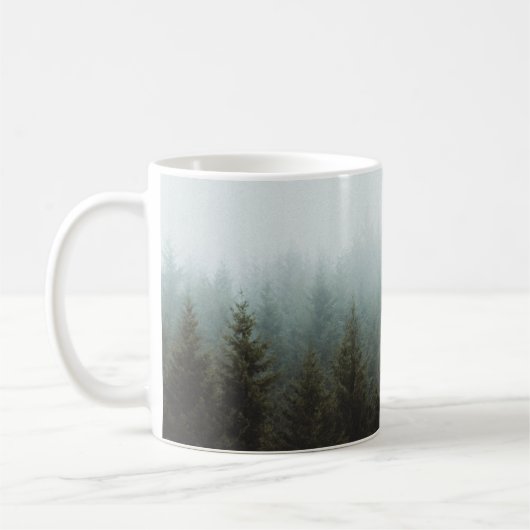 Nebelige WaldTasse Kaffeetasse (Links)