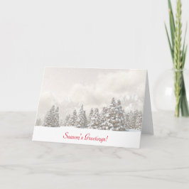 Nebelige Weihnachtsabends-Karte Feiertagskarte