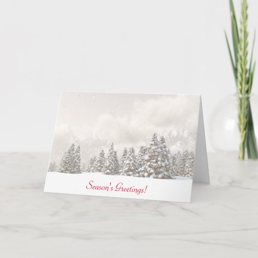 Nebelige Weihnachtsabends-Karte Feiertagskarte (Vorderseite)