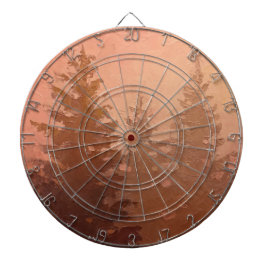 Nebelige Zedern-Bäume in den warmen Farben Dartscheibe