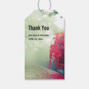 Nebeliger Bahnübergang - Dankeschön-Foto Geschenkanhänger