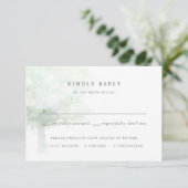 Nebeliger Baum RSVP Karte (Stehend Vorderseite)
