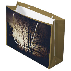 Nebeliger Fall-Abends-große Geschenk-Tasche Große Geschenktüte