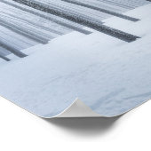 Nebeliger gefrorener Winterwald Poster (Ecke)