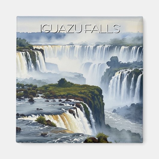 Nebeliger Iguazú-Wasserfall Argentinien Magnet (Vorne)