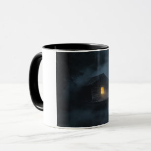 Nebeliger Kabinenbecher - Dunkle neblige Seenacht Tasse