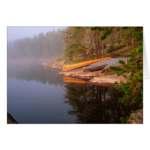 Nebeliger Kanu-Campingplatz, Lake Kawnipi,
