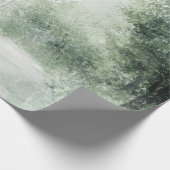 Nebeliger Landstraßen-Waldweg-Landschaft (1) Geschenkpapier (Ecke)