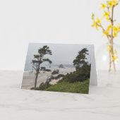 Nebeliger Morgen auf Kanonen-Strand, Oregon Karte (Gelbe Blume)