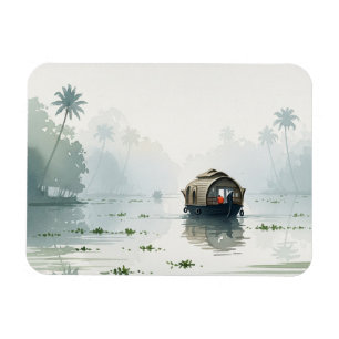 Nebeliger Morgen in Kerala Indien Magnet