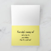 Nebeliger Seattle-Fähren-Geburtstag Karte (Innenseite)