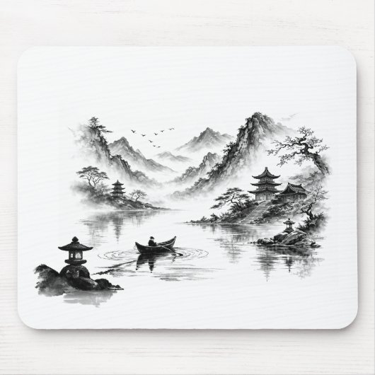 Nebeliger See-Mauspad 2 Mousepad (Vorne)