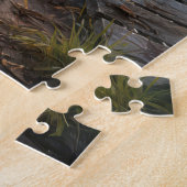 Nebeliger Seeboden mit Weidenbaum Puzzle (Seite)
