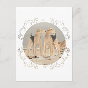 Nebeliger Strand Postkarte