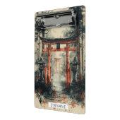 Nebeliger Torii-Pfad Wasserfarbe Mini Klemmbrett (Gewinkelt2)
