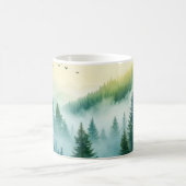 Nebeliger Wald Kaffeetasse (Mittel)