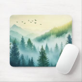 Nebeliger Wald Mousepad (Mit Mouse)