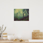 Nebeliger Wald Poster (Küche)