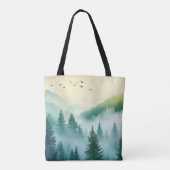 Nebeliger Wald Tasche (Rückseite)