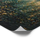 Nebeliger Waldpfad im Impasto-Stil Poster (Ecke)