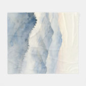 Nebeliger Wasserfarben-Landschaft Gebirge Fleecedecke (Vorderseite (Horizontal))