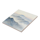 Nebeliger Wasserfarben-Landschaft Gebirge Fliese (Seite)