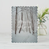 Nebeliger Winterwald Feiertagskarte (Stehend Vorderseite)