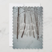 Nebeliger Winterwald Feiertagskarte (Vorderseite)