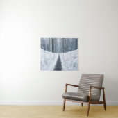 Nebeliger Winterwald-Teppich Wandteppich (Beispiel (Horizontal))