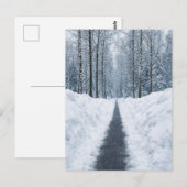 Nebeliger Winterwaldweg Winterlandschaft Postkarte (Vorne/Hinten)