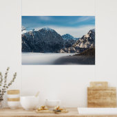 Nebelmeer und schneebedeckte Berge Poster (Küche)