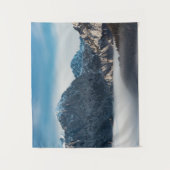 Nebelmeer und schneebedeckte Berge Wandteppich (Vorderseite)