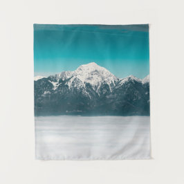 Nebelmeer unter dem Berg Wandteppich