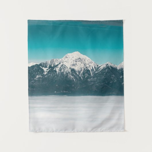 Nebelmeer unter dem Berg Wandteppich (Vorderseite)