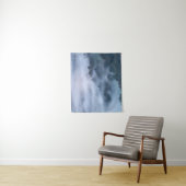 Nebelmorgendliche durch Bäume rollen Wandteppich (Beispiel)