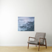 Nebelmorgendliche durch Bäume rollen Wandteppich (Beispiel (Horizontal))