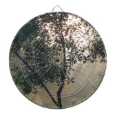 Nebelmorgendlicher Sonnenaufgang Dartscheibe (vorne)