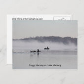 Nebelmorgens am See Postkarte (Vorne/Hinten)
