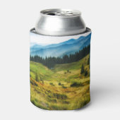 Nebelnde Berghänge: majestätische Landschaft. Dosenkühler (Kanne Vorderseite)