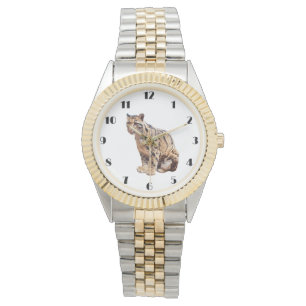 Nebelparder-Foto Dschungel große Katze Tier Armbanduhr