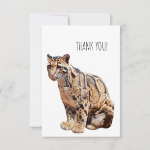 Nebelparder-Foto Dschungel große Katze Tier Dankeskarte
