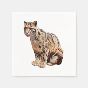 Nebelparder-Foto Dschungel große Katze Tier Serviette