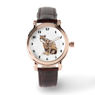 Nebelparder-Foto Dschungel Großkatze Tier Armbanduhr