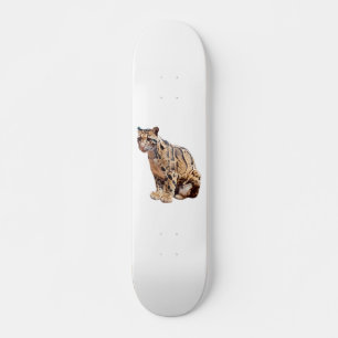 Nebelparder-Foto Dschungel Großkatze Tier   Skateboard