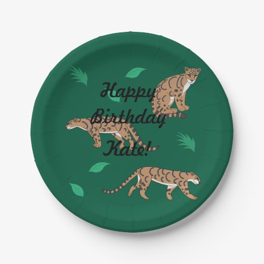 Nebelparder Pappteller (Vorderseite)