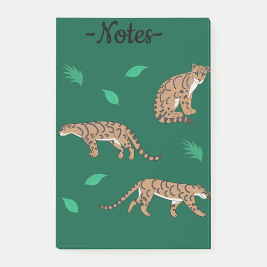 Nebelparder Post-it Klebezettel (Vorderseite)