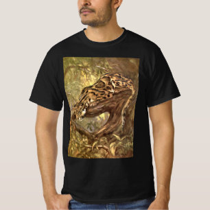 Nebelparder von CE Swan, Vintage Wilde Tiere T-Shirt
