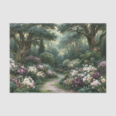 Nebelrosa Botanischer Weg Dekorative Collage Seidenpapier (Vorderseite)