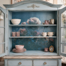 Nebelrosa Pfingstrosenwiese-Decoupage