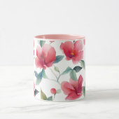 Nebelrotes Blumenmuster Tasse (Zentrum)